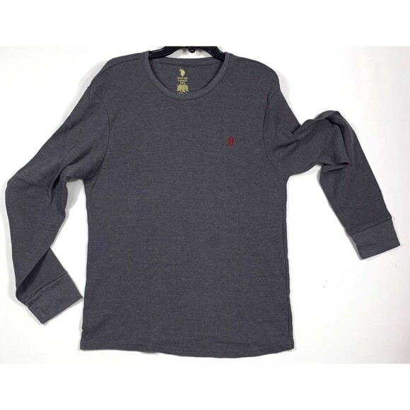 US Polo Assn Shirt Mens 2XL Sleepwear Thermal Gray long sleeve waffle knit - Picture 4 of 7